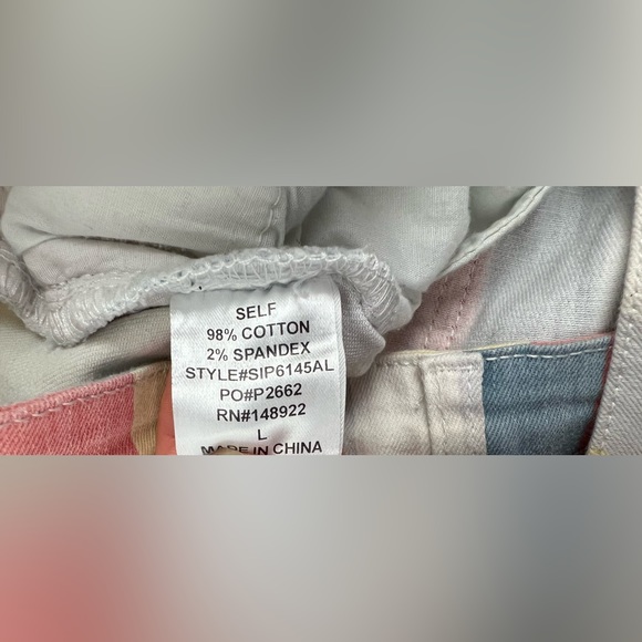 Saints & Hearts Striped Super Flare High Waisted Pants Women’s Size 27 - Picture 2 of 3